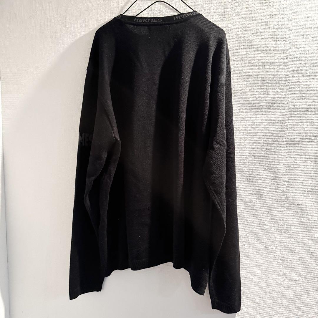 HERMESエルメスルブラック セーターサマーニットメンズ