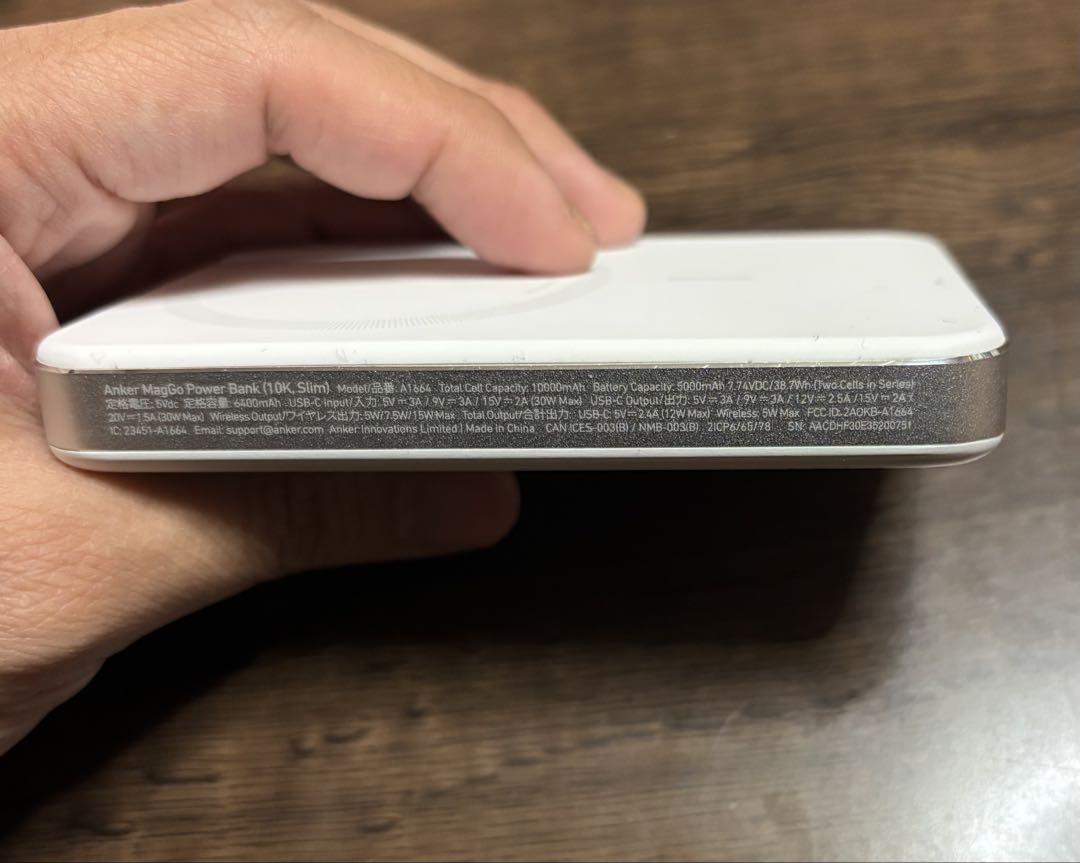 スマホアクセサリー ANKER MagGo Power Bank(10000mAh,Slim)