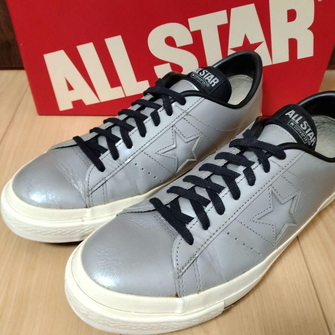 【日本製】90s　ワンスター　レザー　グレー　シルバー　コンバース