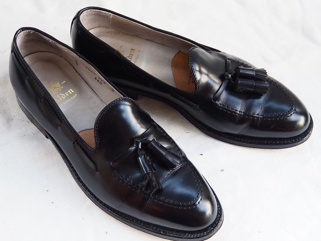 w BOX ALDEN Black Tassle Loafers 660 画像3