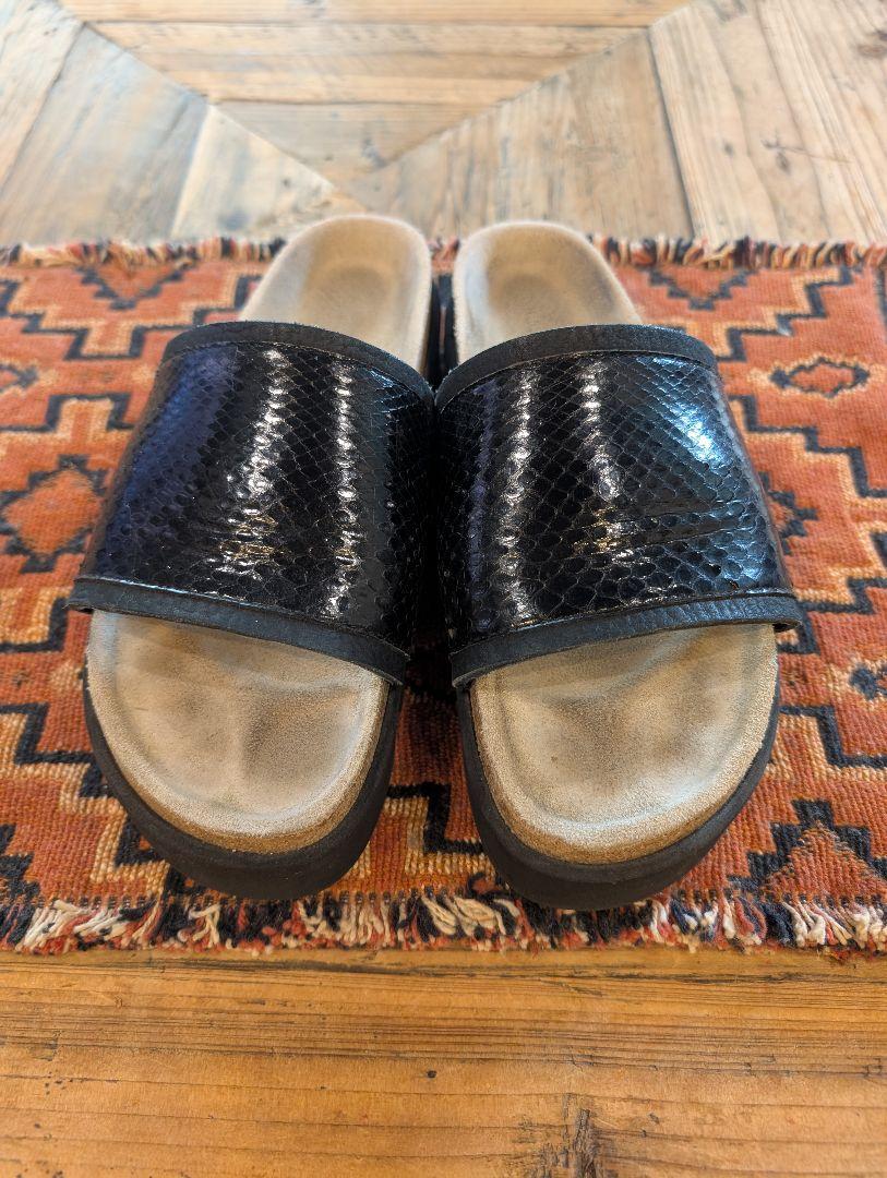 Hender Schemeパイソンレザー4.3万かまぼこサンダル靴シューズメンズ
