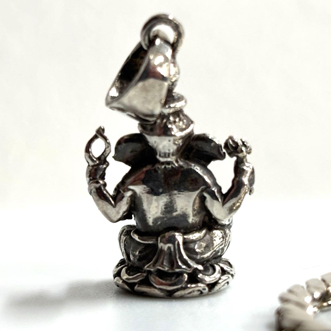 (超美品)バリ島ガネーシャ シルバー925 ハンドメイドネックレス¥43,000