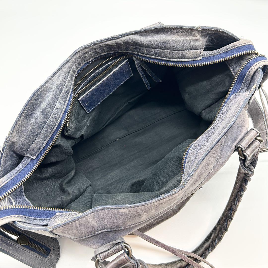 BALENCIAGA バレンシアガ シティ 2way バッグ パープルグレー