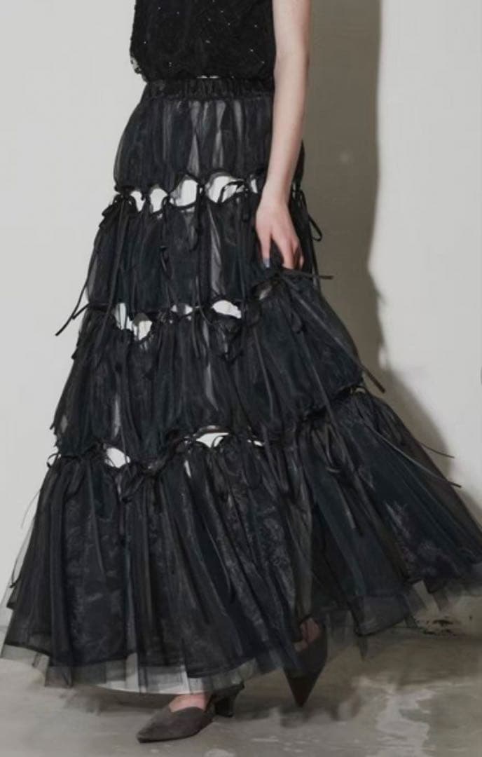 J1U by LA BELLE ETUDE (ボリュームチュールリボンスカート) J1U by LA BELLE ETUDE (ボリュームチュールリボンスカート)