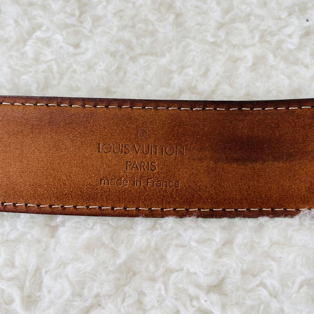 LOUIS VUITTON ベルト エピ 黒 メンズ レザーベルト