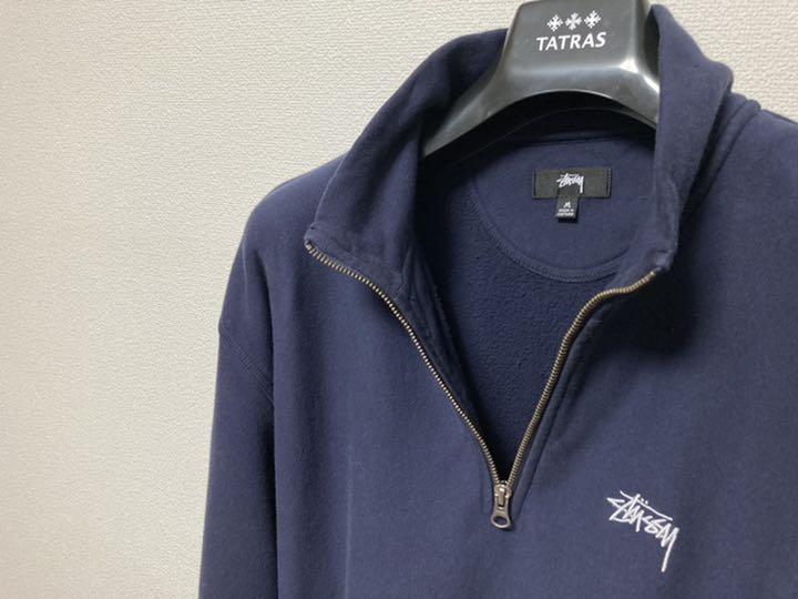 低価在庫あ STUSSY ハーフジップ ストックロゴ スウェット I0fay-m43737809221 大人気最新作