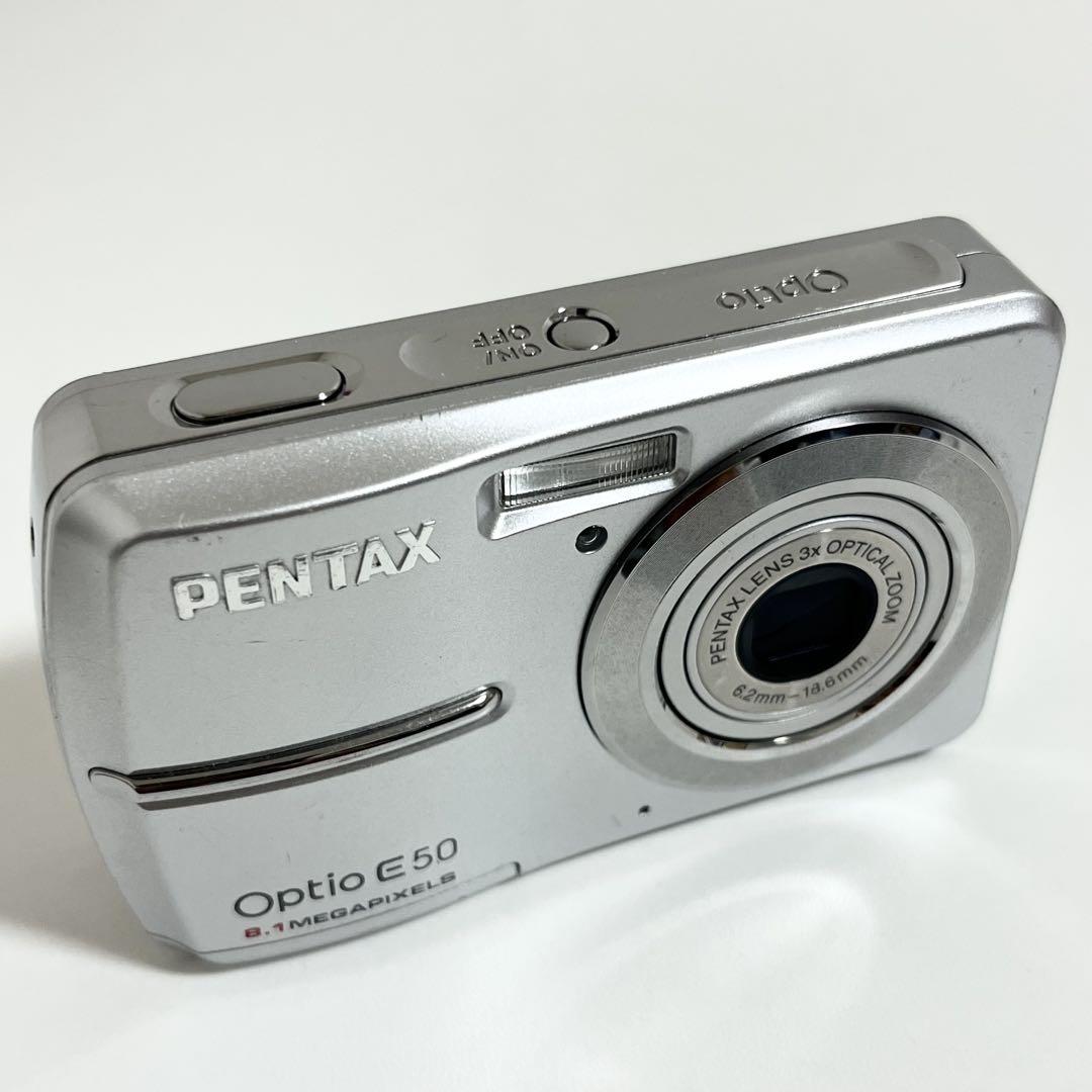【yuki】フルセット PENTAX Optio E50 デジカメ Amazon | PENTAX デジタルカメラ OPTIO E50 シルバー 810万画素