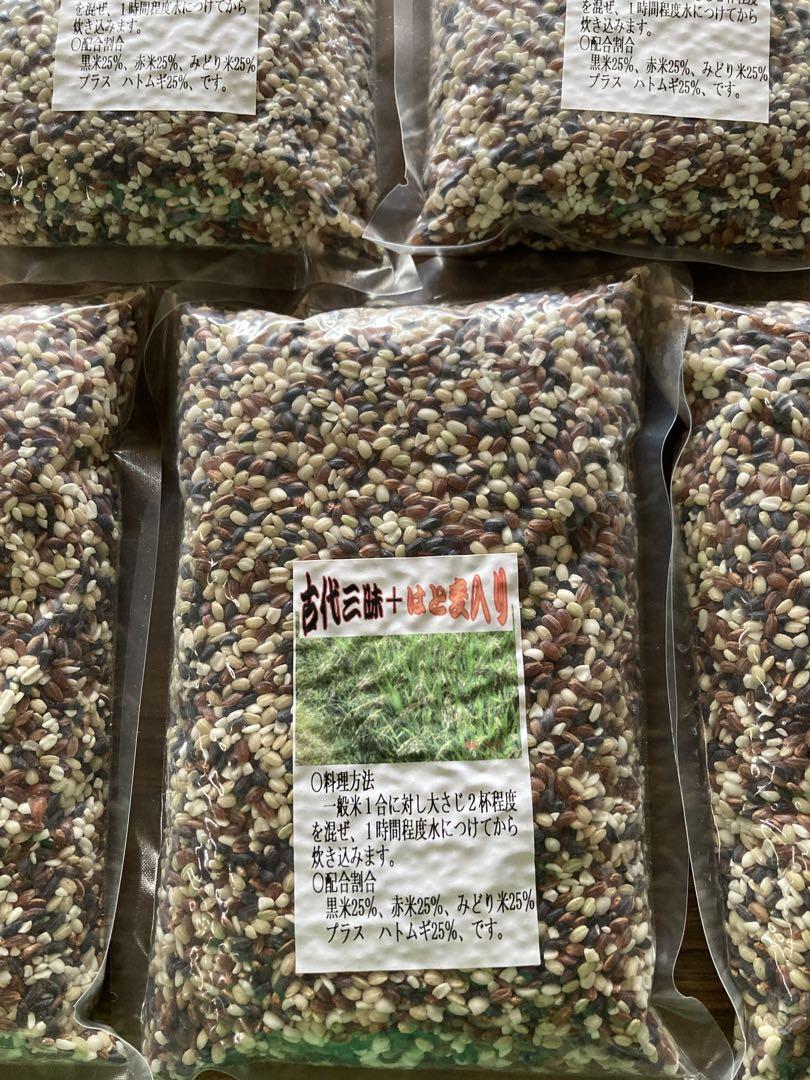 栃木県小山市産　令和6年度黒米　500g×4＋ハトムギ入り三昧500g×4