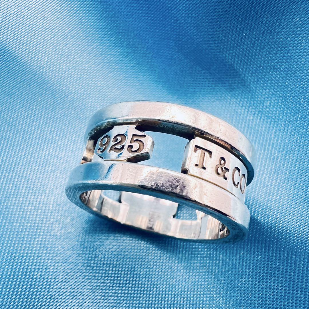 ティファニー　1837　エレメント　ワイドバンド　リング　シルバー　メンズ