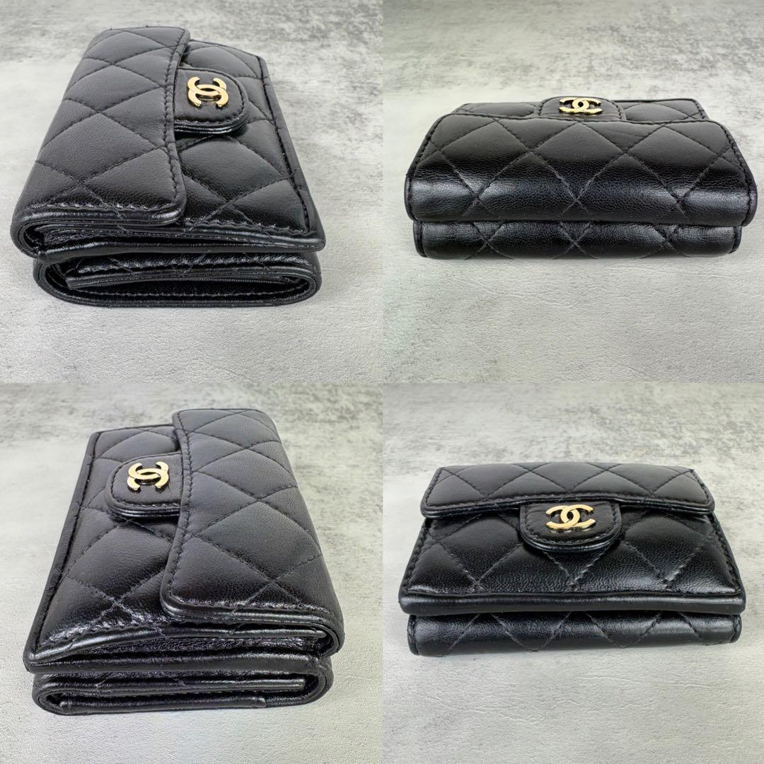 ⭐CHANEL⭐ シャネル クラッシック マトラッセ 三つ折り財布 ラムスキン シャネル＊CHANEL＊マトラッセ＊ラムスキン＊三つ折り財布