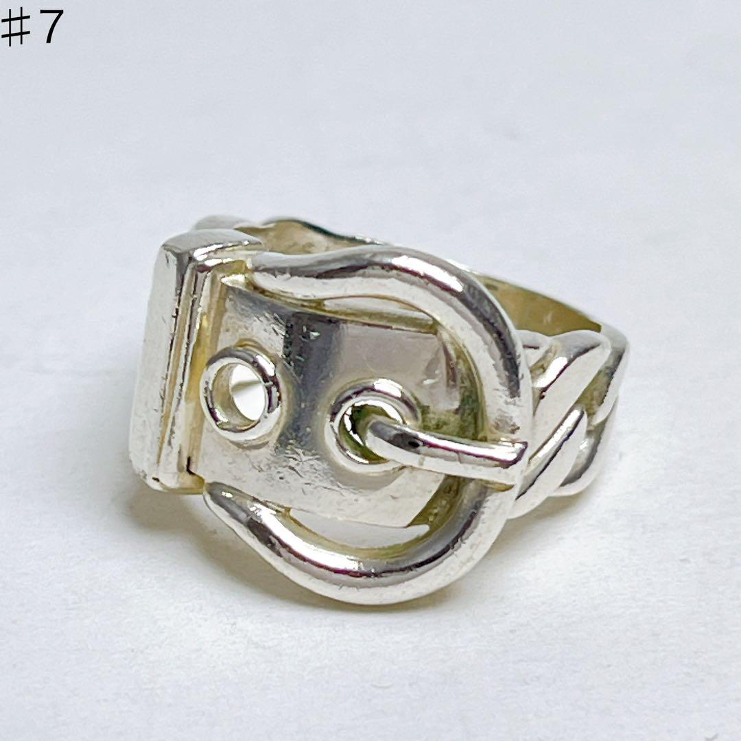 エルメス　ブックルセリエ　バックル　リング　925 ミネルヴァ刻印　7号