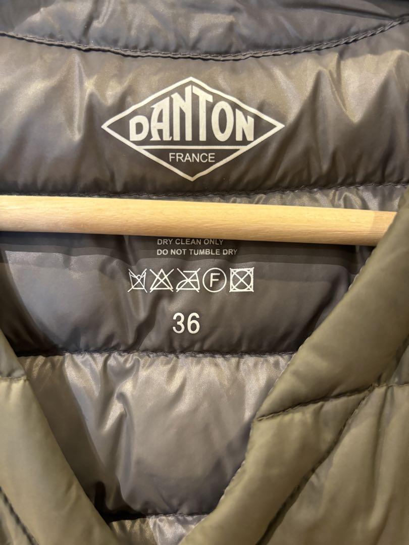 danton ダウンベスト　カーキ　36