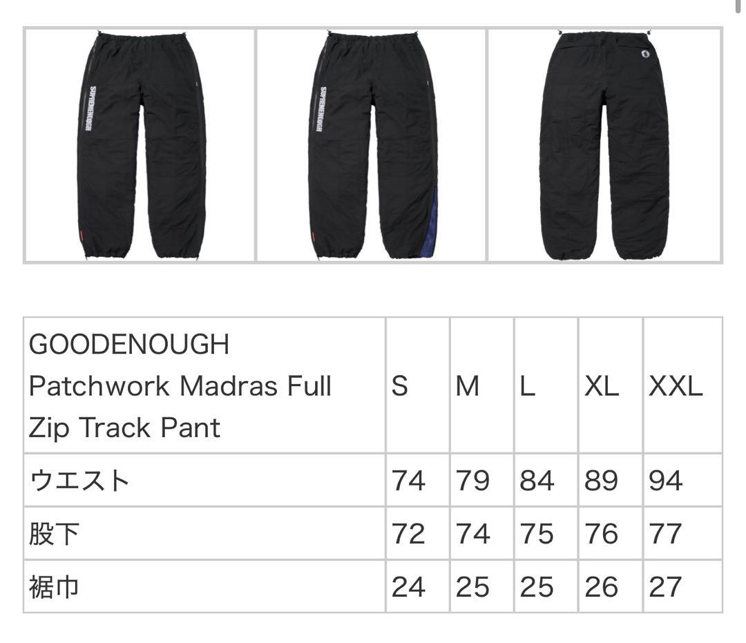 パンツ Supreme GOODENOUGH Patchwork Track Pant Supreme GOODENOUGH Patchwork Madras Full Zip Track Pant
