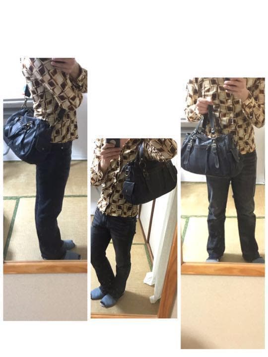 美品 本革 BK 牛革 ショルダーバッグ 黒 レディース トートバッグ