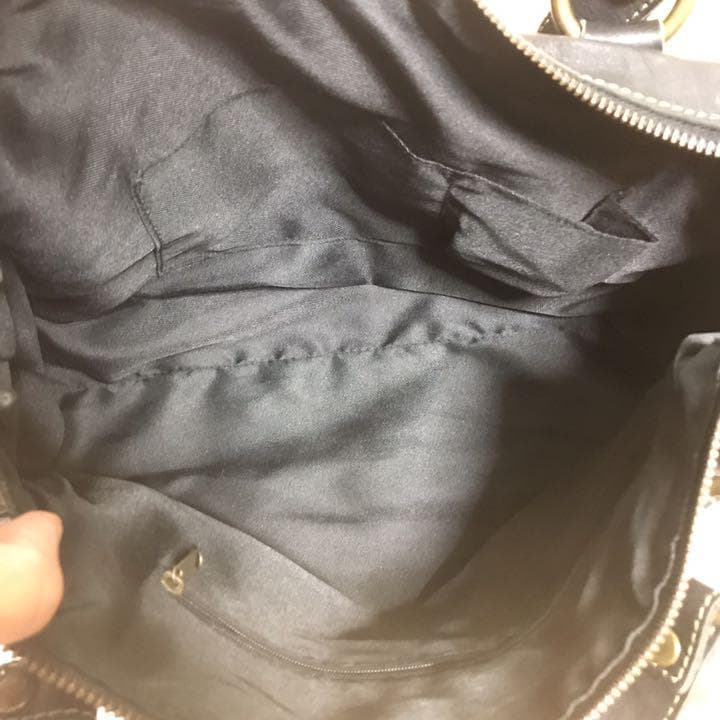 美品 本革 BK 牛革 ショルダーバッグ 黒 レディース トートバッグ