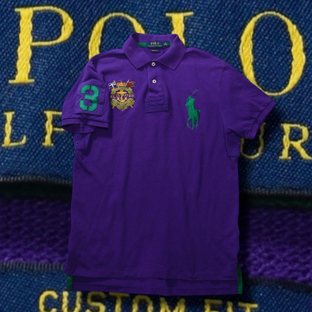 POLO RALPH LAUREN ビッグポニー 半袖ポロシャツ パープル ３