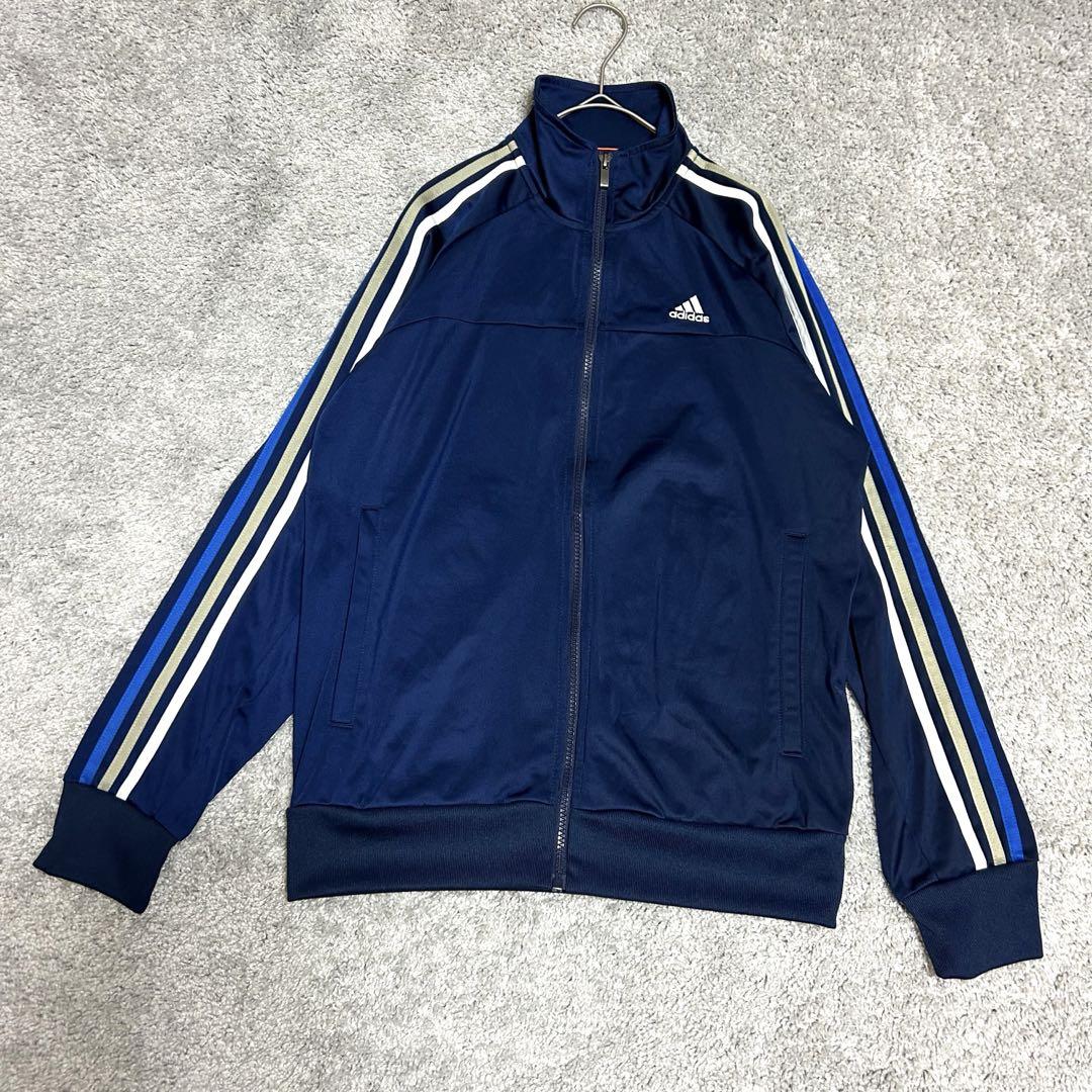 極美品『アディダス』【M】ジャージ/3本線/トレーニング/体育/運動着/t74