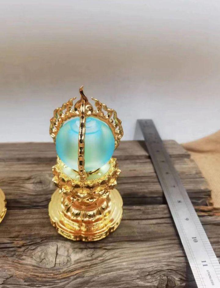 【修縁堂】釈迦如来の宝珠です 銅メッキ 瑠璃を携帯する 法具古美術品 修縁堂】釈迦如来の宝珠です 銅メッキ 瑠璃を携帯する 法具古美術品
