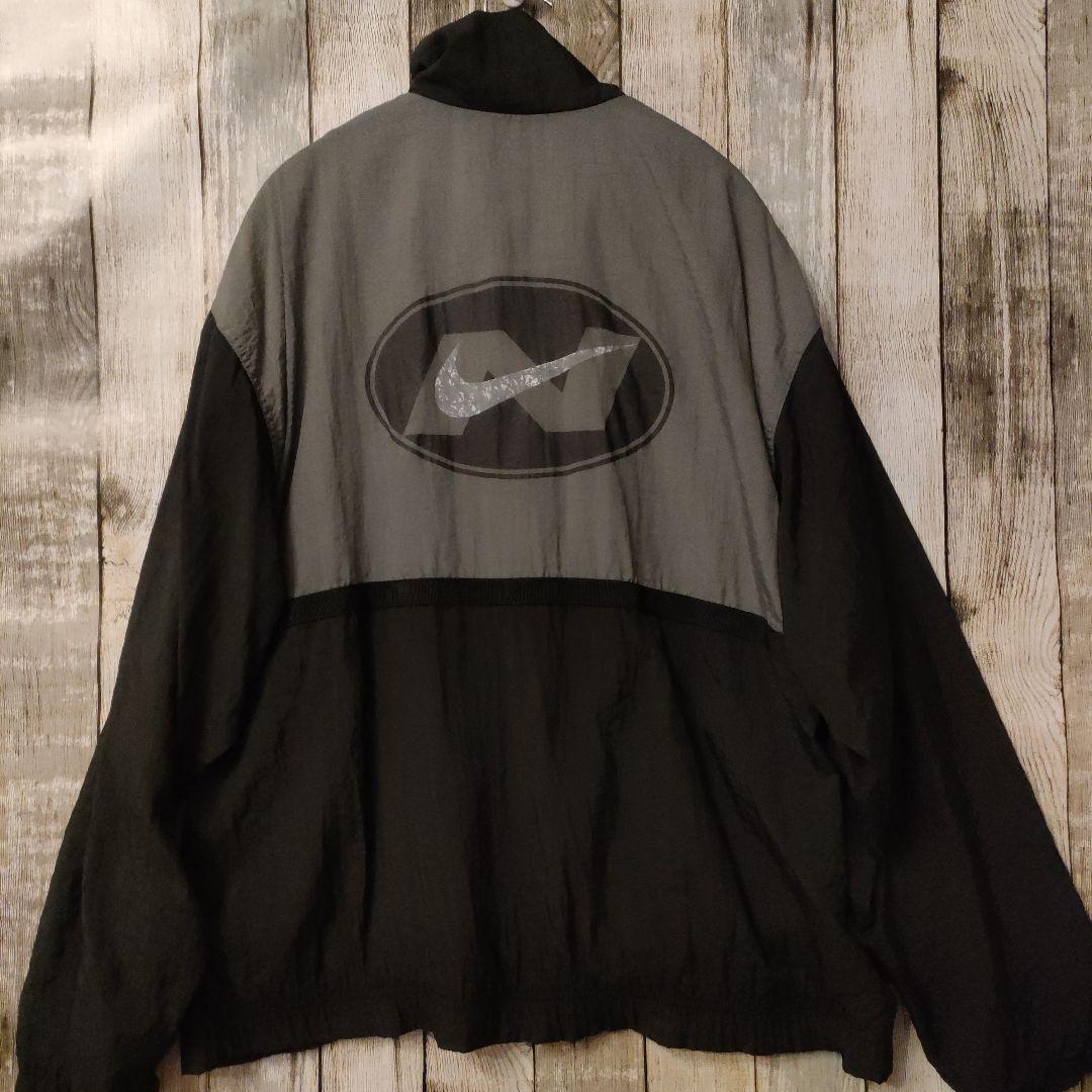 90s00s NIKEナイロンジャケット白タグ刺繍ロゴ背面マルチカラー