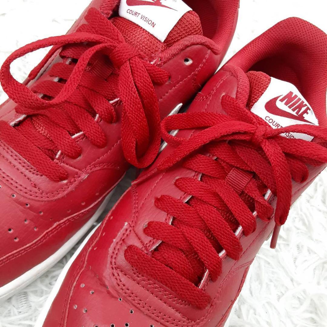 美品 26㎝◎NIKE ナイキ コートビジョン スニーカー レッド タテナイキ