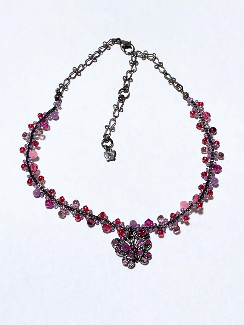 ANNA SUI 正規品 蝶モチーフ ビーズチョーカー