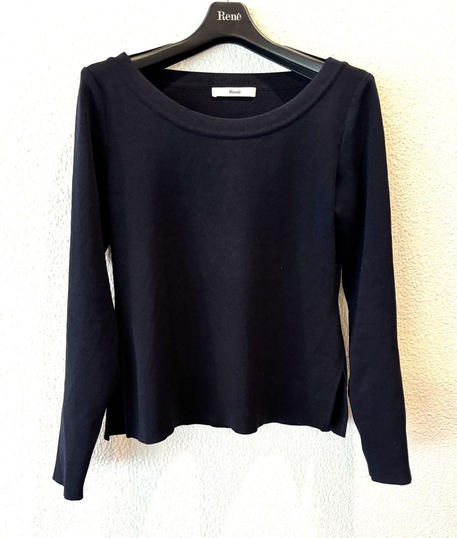 Rene】ルネニットブルゾン36size 美品