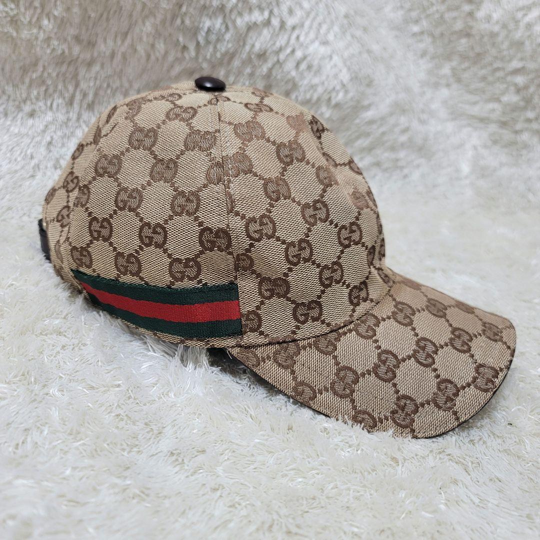 美品✨GUCCI GGパターン ベースボールキャップ キャップ L