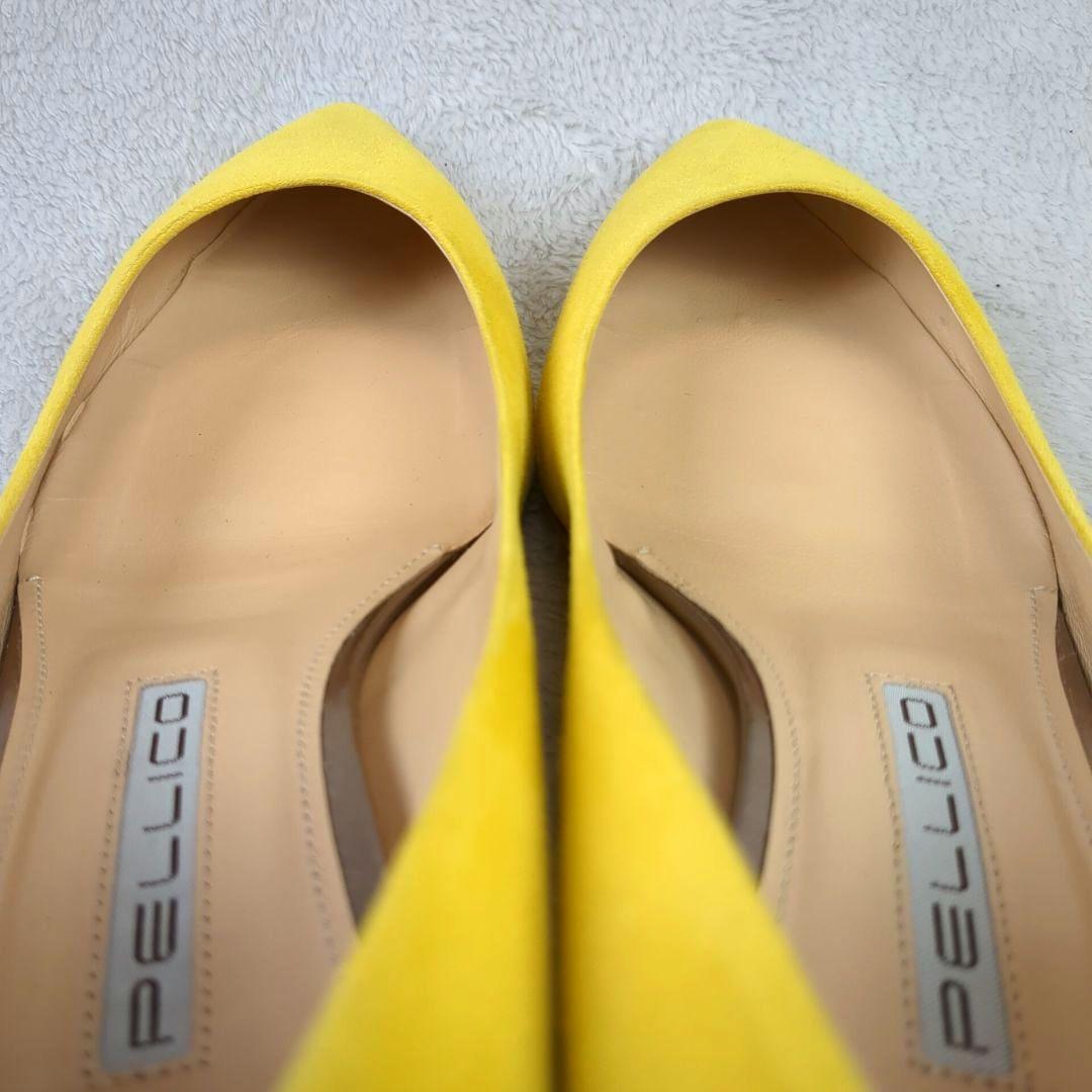 PELLICO ペリーコ パンプス ポインテッドトゥ スエード イエロー 36