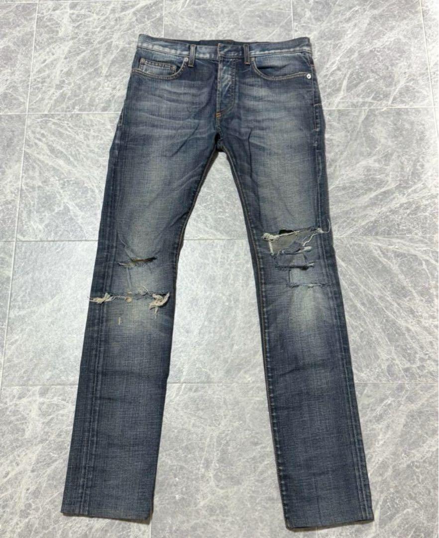 DIOR 2007AW Jake ディオール エディ ダメージ加工 デニムパンツ