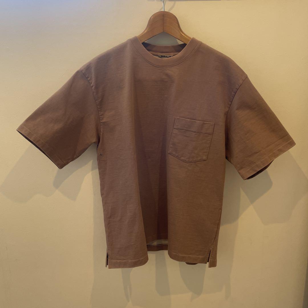 AURALEE ブラウン Tシャツ ポケット付き
