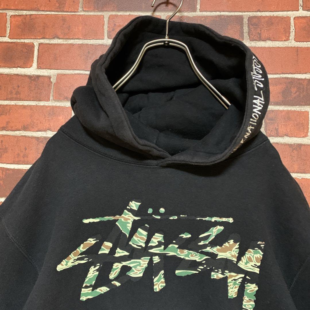 stussy ステューシー 迷彩ストックロゴ プルオーバー フーディーM STUSSY WWW_HOMU-JOURNEY_COM