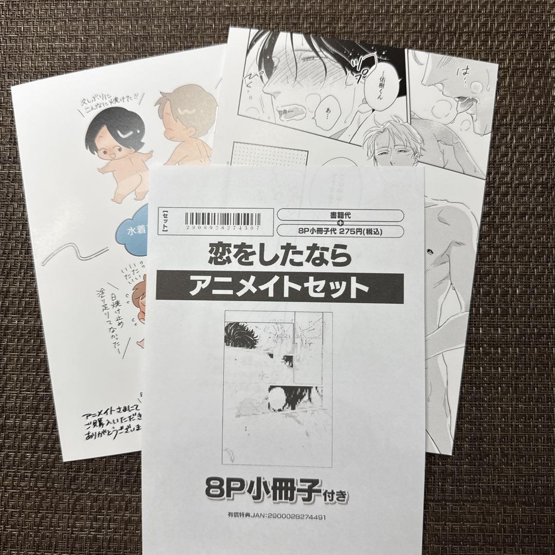 BL 特典　アニメイト他　リーフレット/小冊子 ☆特典のみ☆ 恋をしたなら アニメイト小冊子 リーフレット 上田
