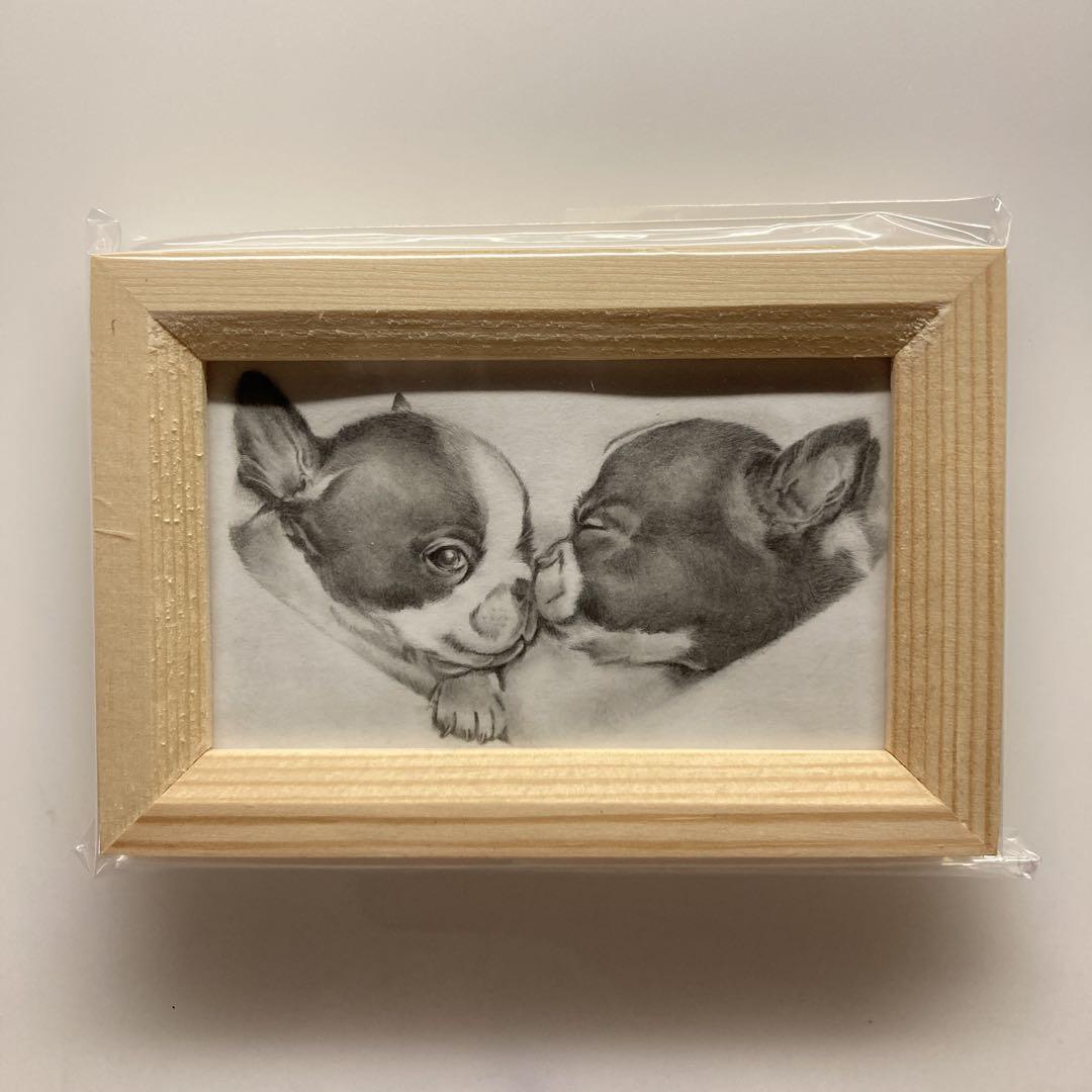 ハンドメイド】原画イラスト 犬 (約7cm×11cm) - メルカリ