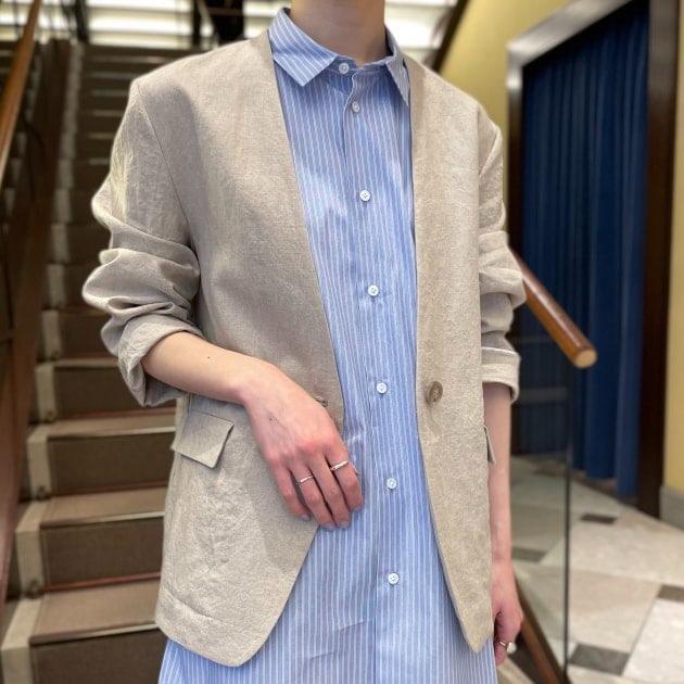■専用■美品 デミルクス ビームス 3,5万 リネン100%ノーカラージャケット
