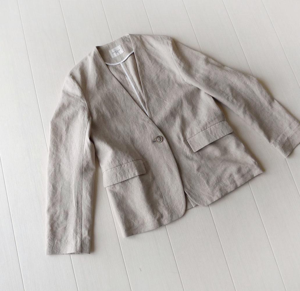 ■専用■美品 デミルクス ビームス 3,5万 リネン100%ノーカラージャケット