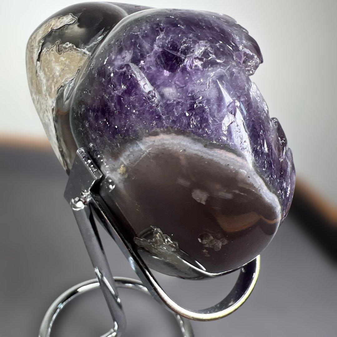 天然石　アメジスト　クラスターハート