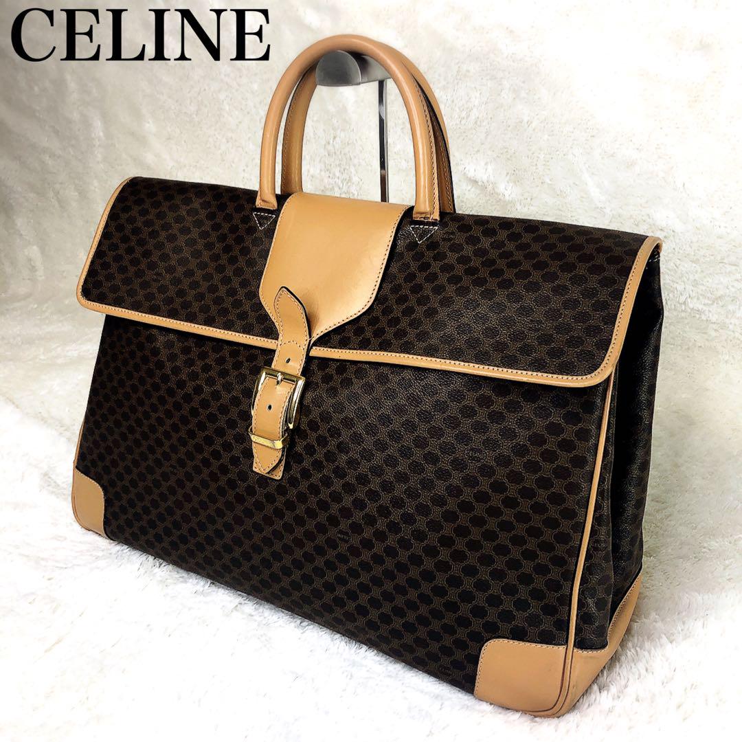 希少品　CELINE ボストンバック 旅行用 バックル マカダム 大容量
