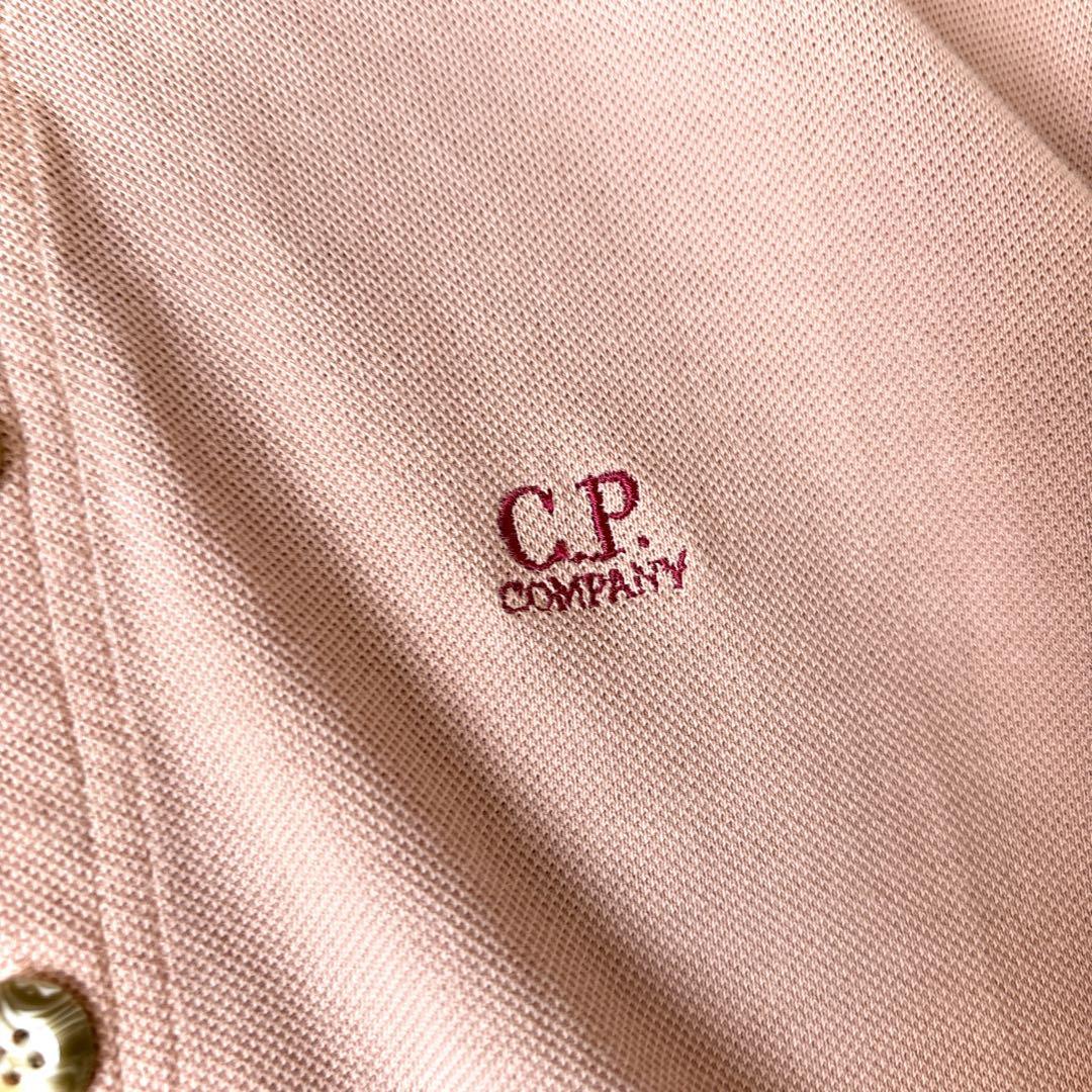 90s C.P. company シーピーカンパニー 刺繍 ポロシャツ ピンク