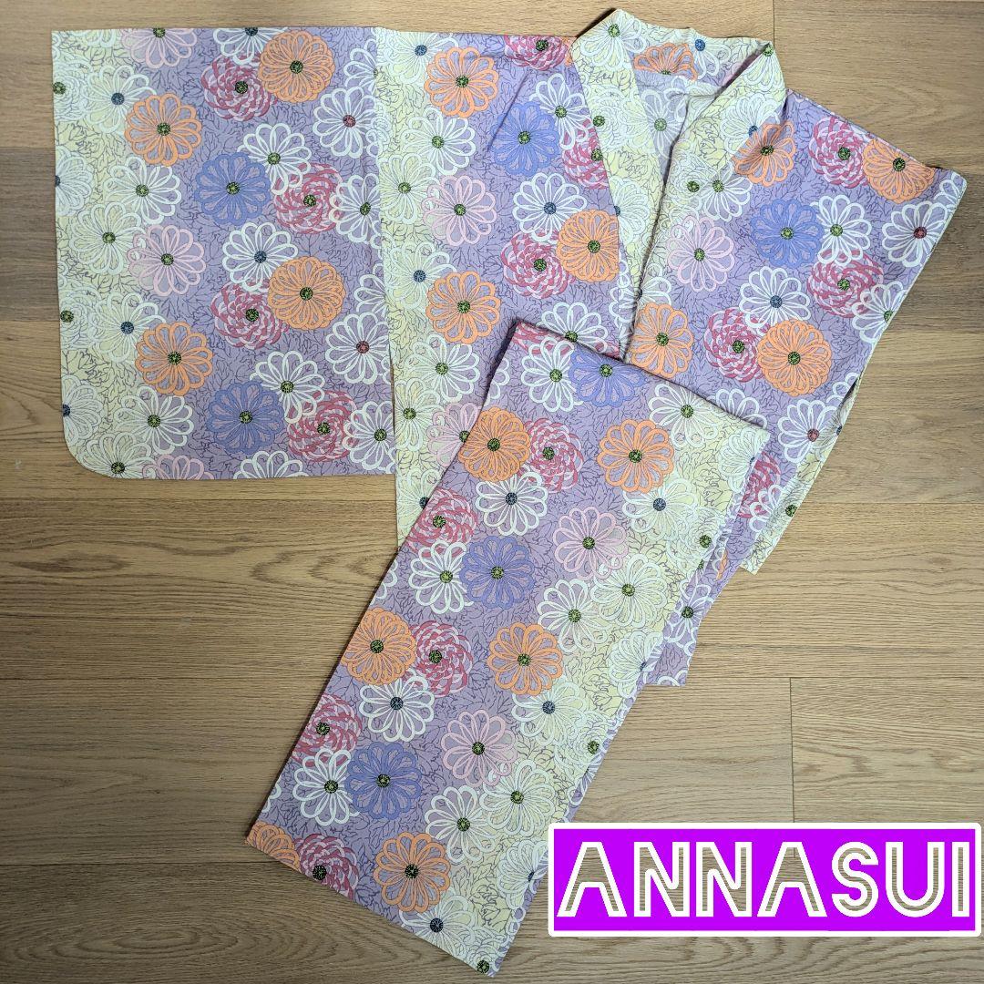 【再出品】ANNA SUI 浴衣　花と果実柄 ANNA SUI浴衣