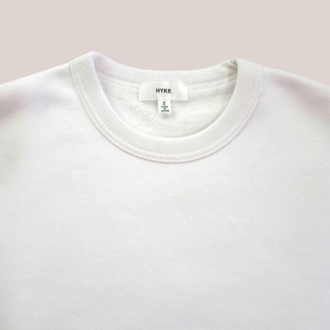 HYKE Pure White Sweatshirt レディース