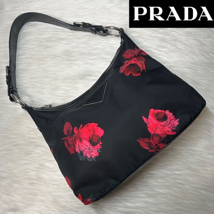 販売安い - 【美品】PRADA プラダ ハンドバッグ 薔薇 フラワー レザー