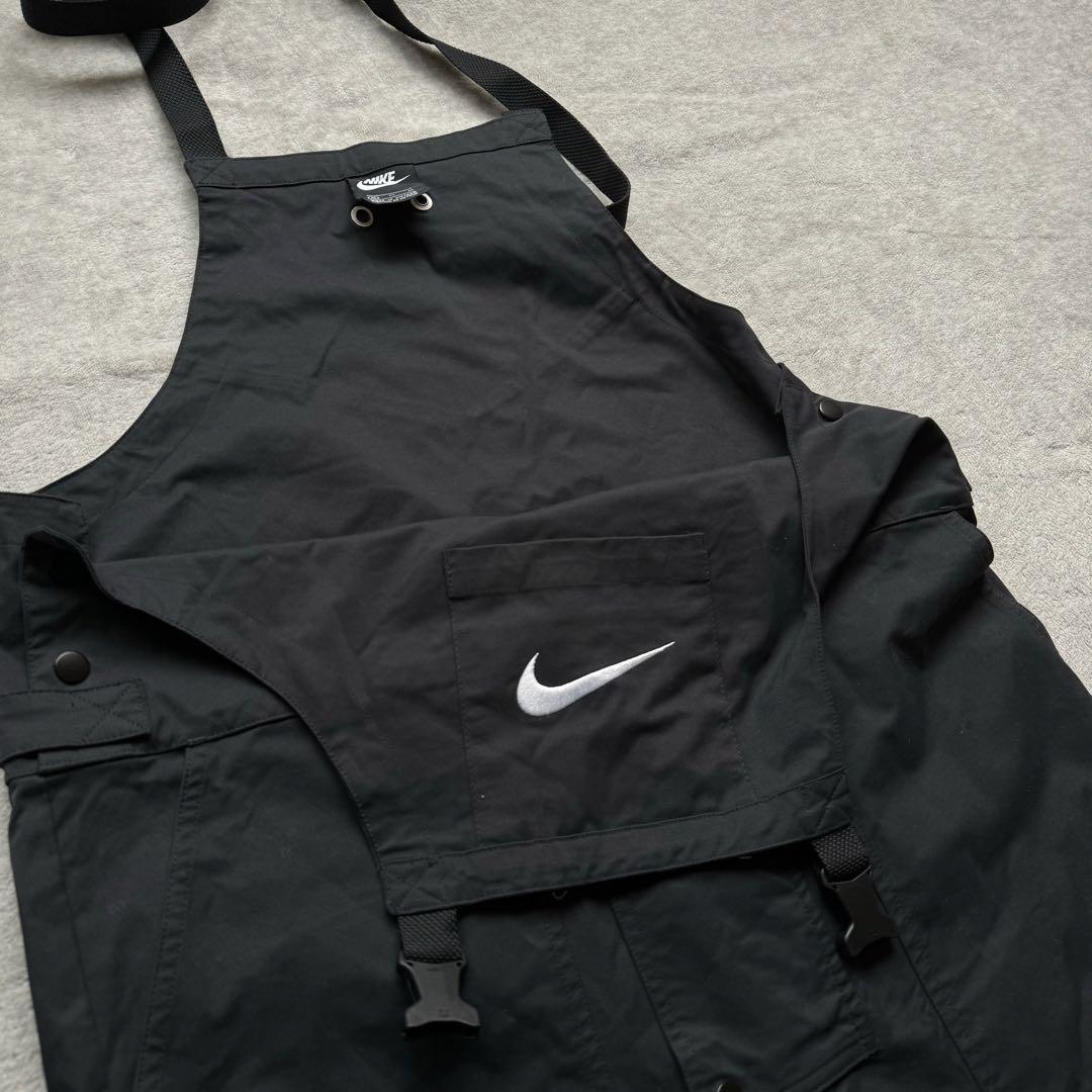 NIKE スウッシュ オーバーオール サロペット ブラック ホワイト XL