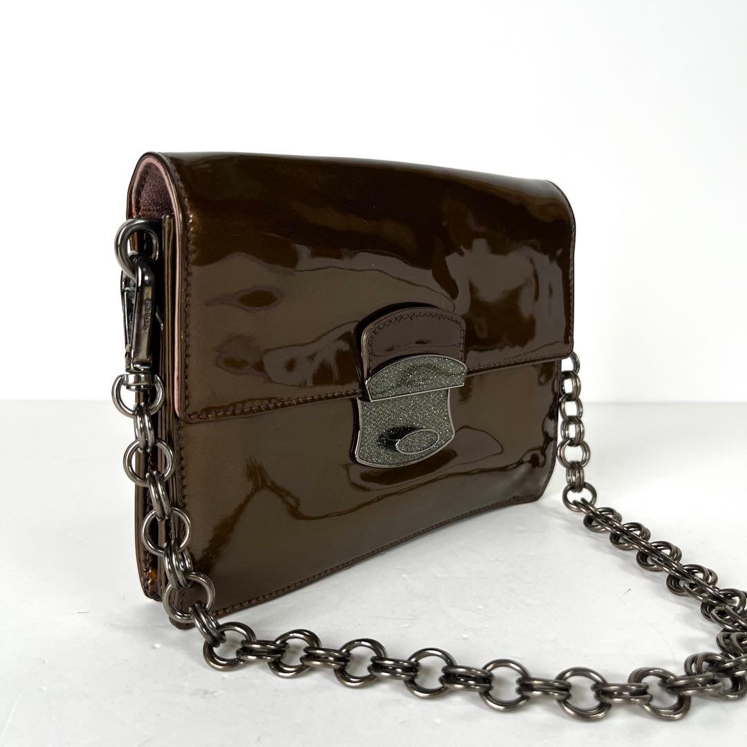 PRADA Patent leather Shoulder Bag