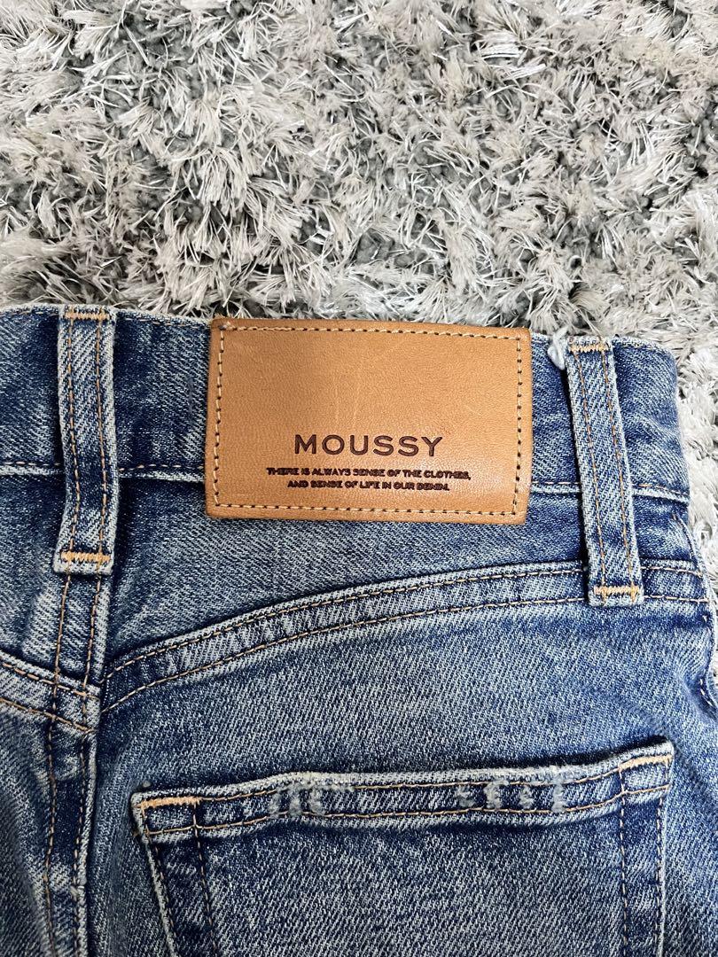 MOUSSY ハイウエストデニムパンツ
