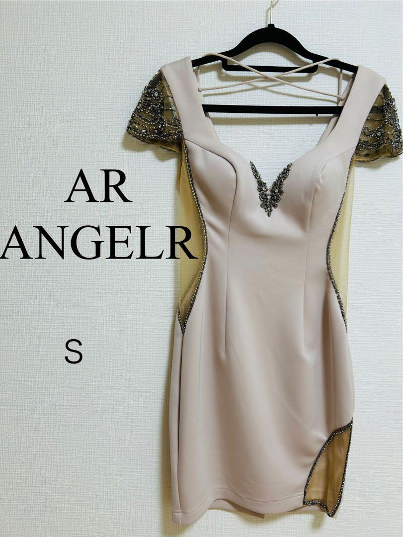AR ANGELR ビーズ装飾オフショルダードレス S - メルカリ