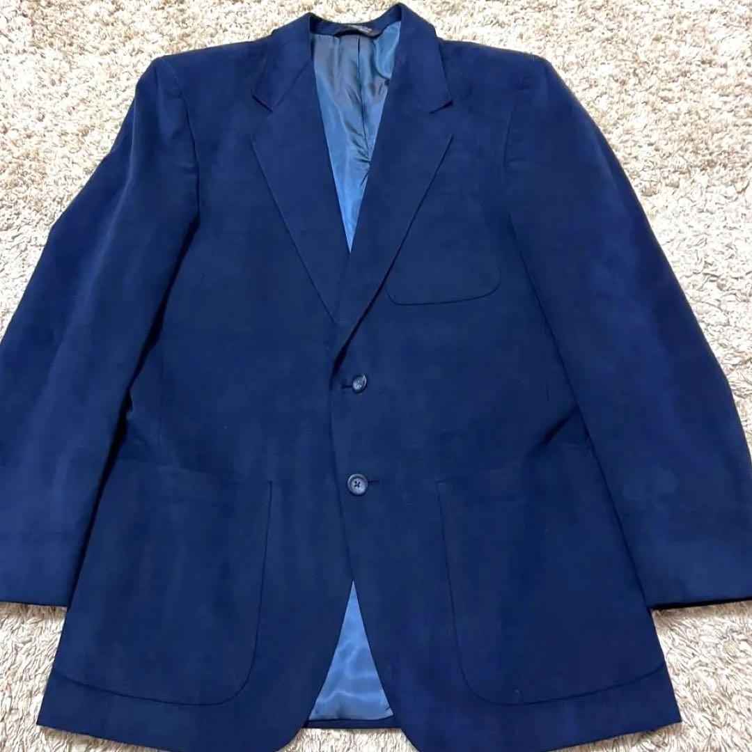 Christian Dior× HALSTON ネイビー スエード ジャケット