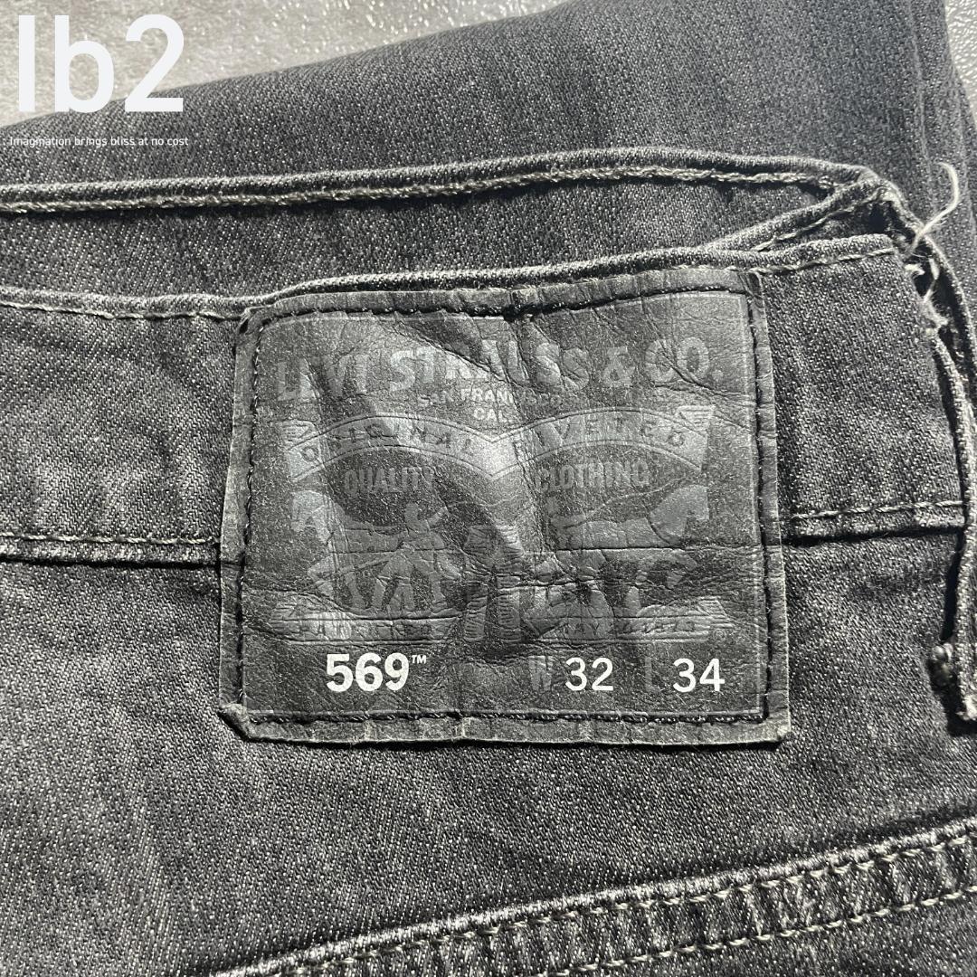 Japan Levi 縦落 先染ブラック リーバイス 569 W32 L34
