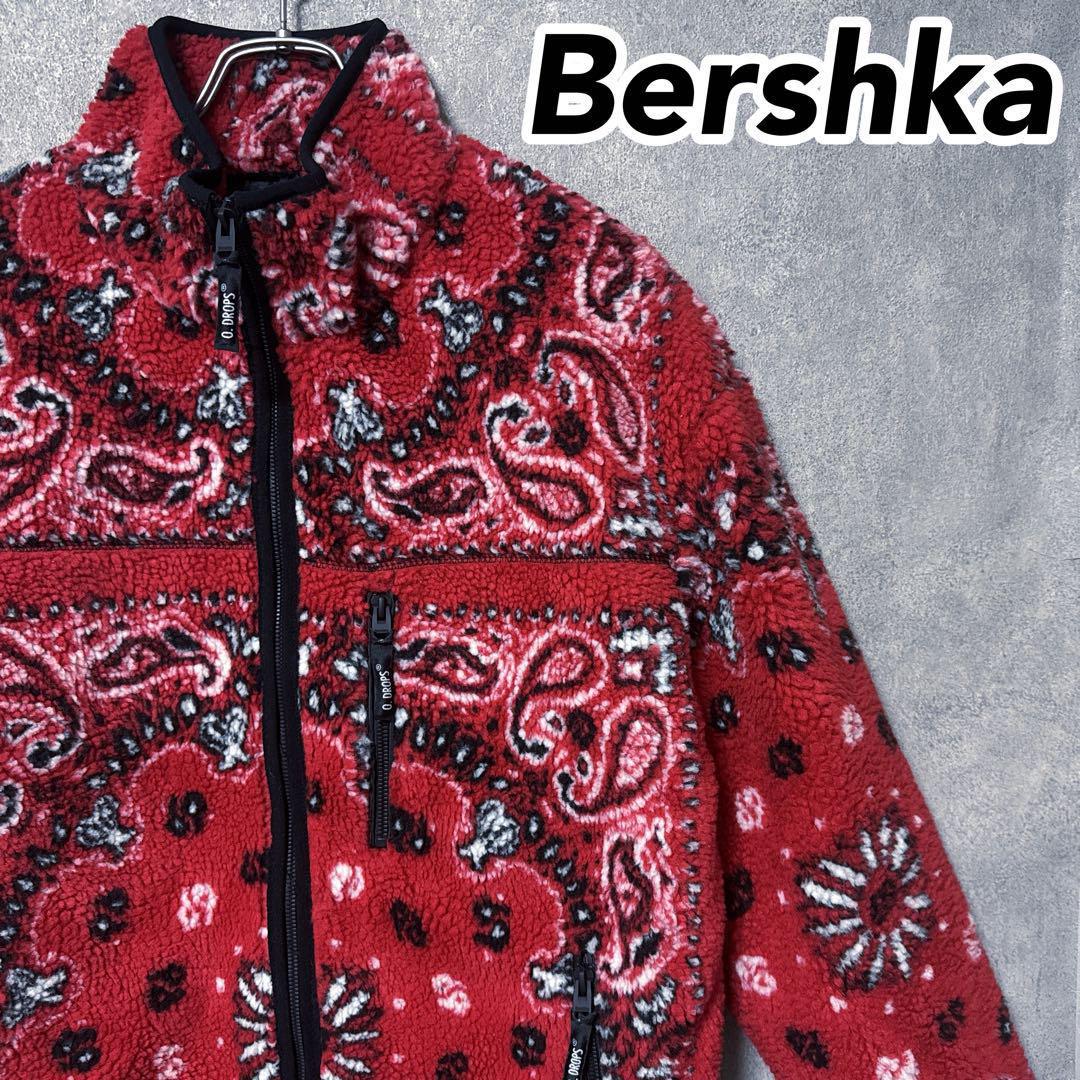 Bershka ベルシュカ バンダナ ペイズリー ボアジャケット 人気 長袖