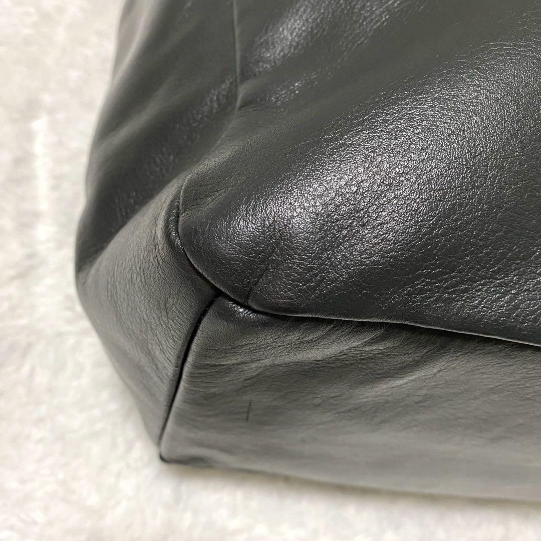 【極美品】 グリーンレーベルリラクシング 牛革 トートバッグ 黒 A4 機能性