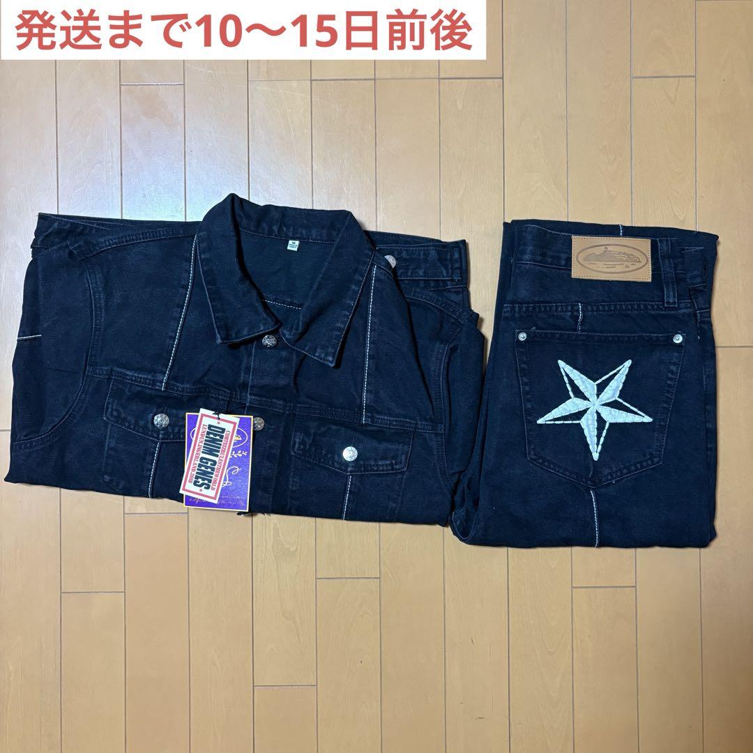 【超目玉枠】 Corteiz メルカリ - セットアップ BLACK JACKET Denim ジャケット・アウター